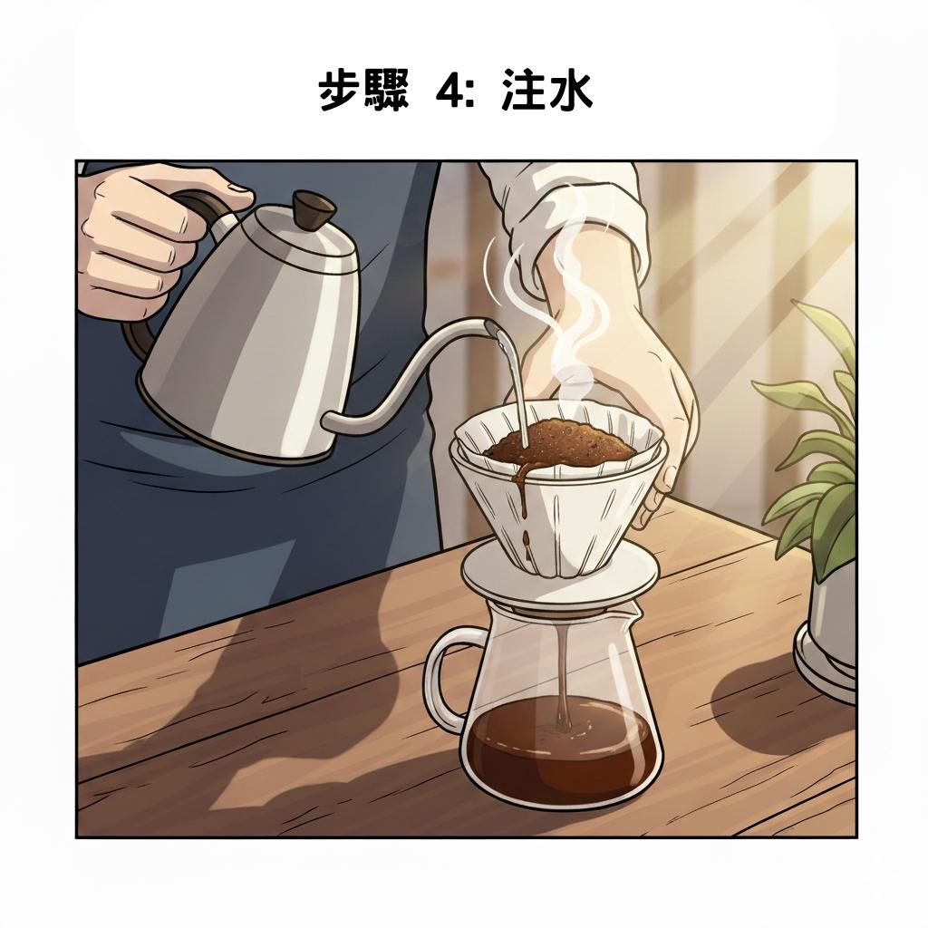 手沖咖啡必備工具與5步驟圖解