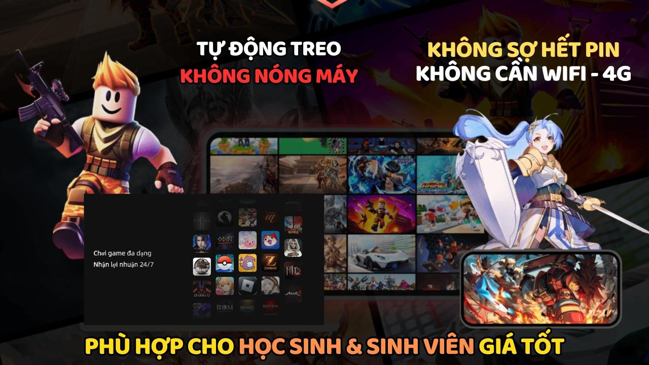 MÁY ẢO HỔ TRỢ TREO GAME