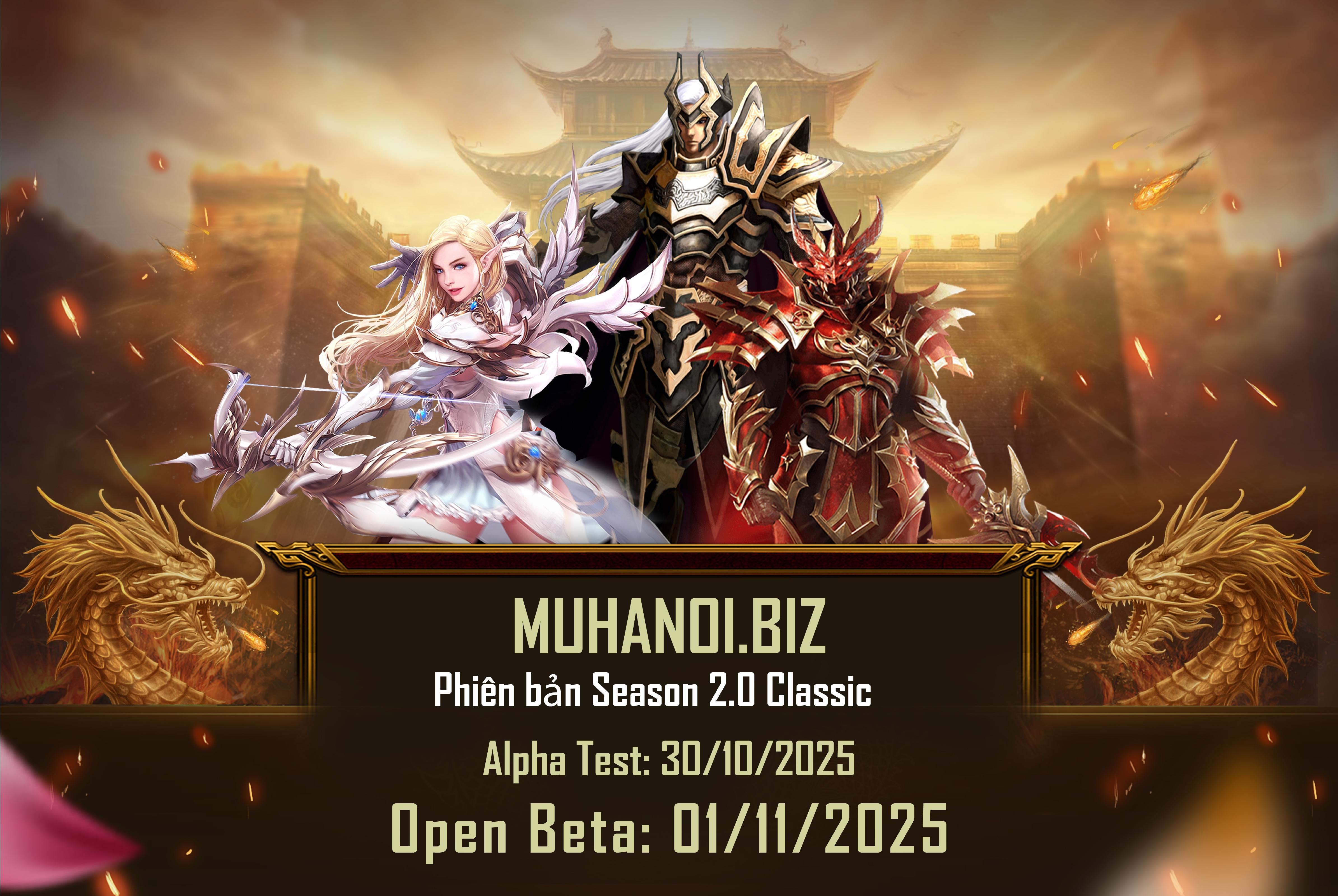 Mu mới ra, MU Hà Nội Season 2, muhanoi.biz, Mu online, Mu SS2 mới ra, Mu Test tháng 11 2025, Không TOP Nạp, Server Cày Chay, Season 2 image