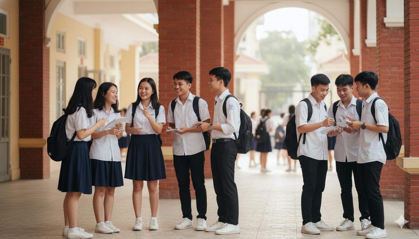 hoc-sinh-gdtx-viet-my-thi-thpt Học sinh phấn khởi sau Kỳ thi THPT Quốc gia