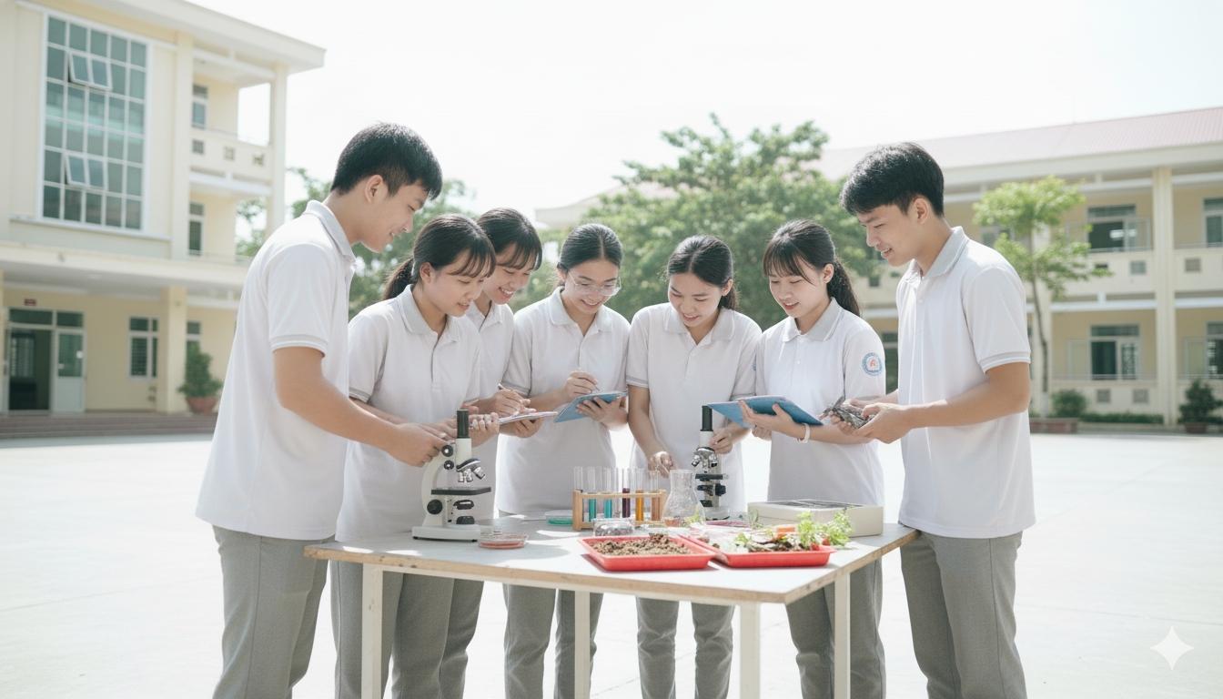 hoat-dong-hoc-tap-trai-nghiem Học viên GDTX Việt Mỹ học tập trải nghiệm