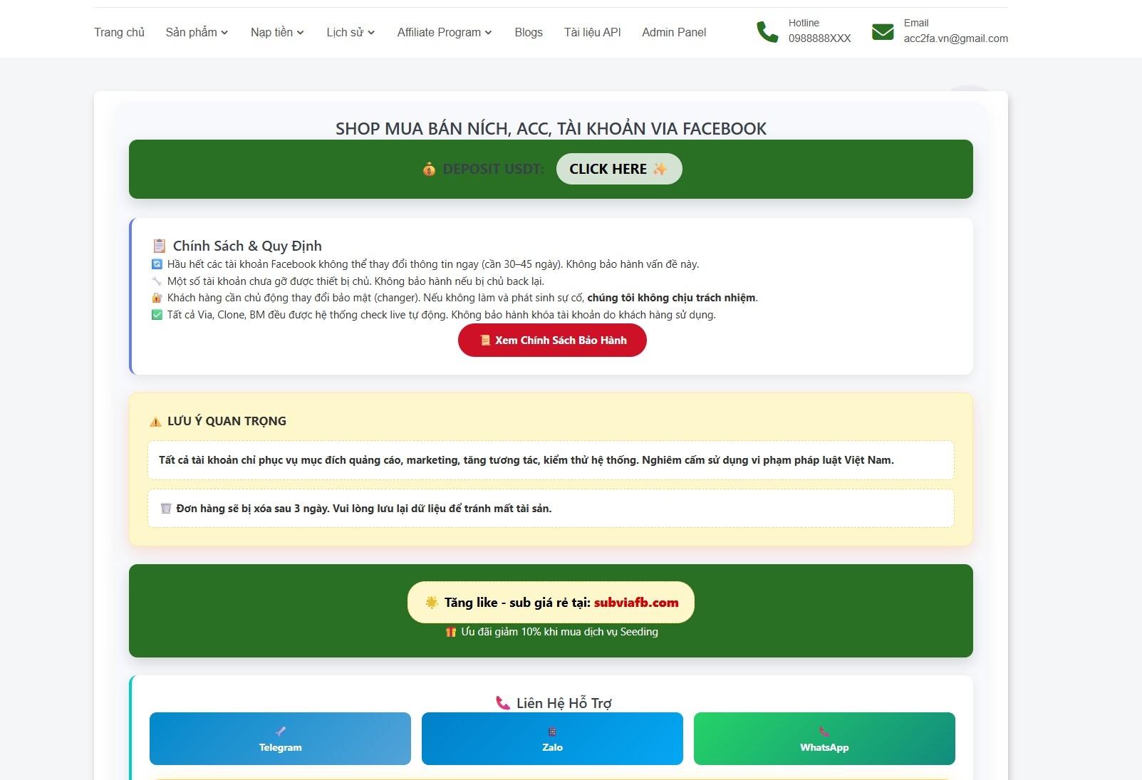 via facebook công cụ marketing online