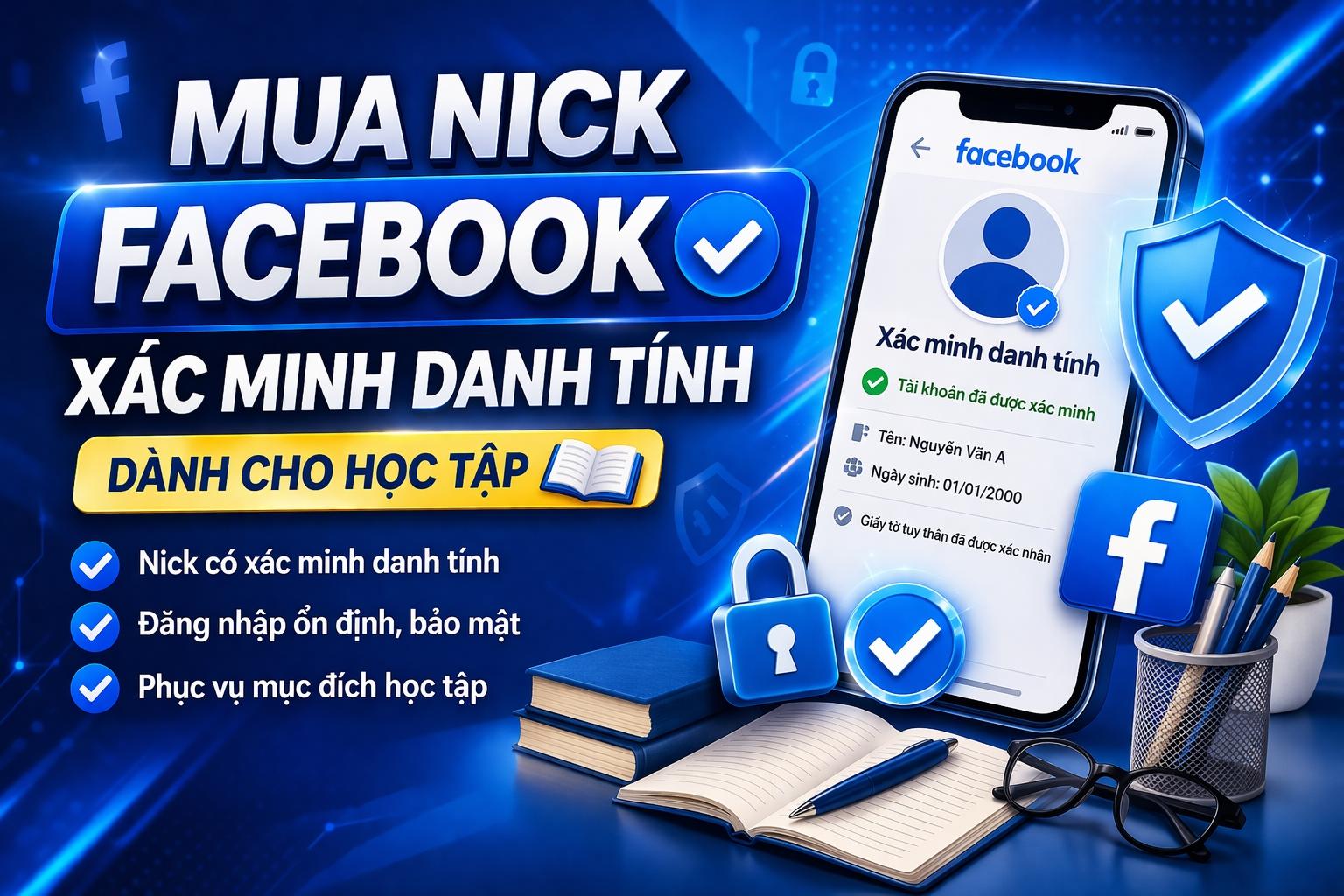 nick facebook xác minh danh tính
