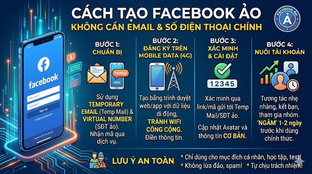 Hướng dẫn tạo acc facebook ảo chuyên nghiệp