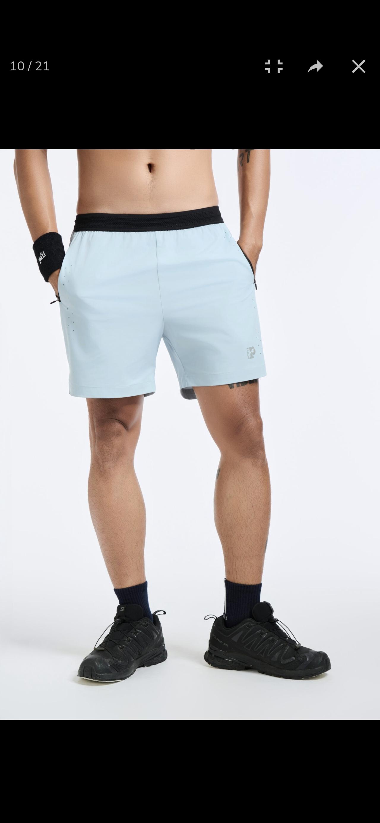 Giền Pickleball - Quần short nam 2 lớp, lót đen