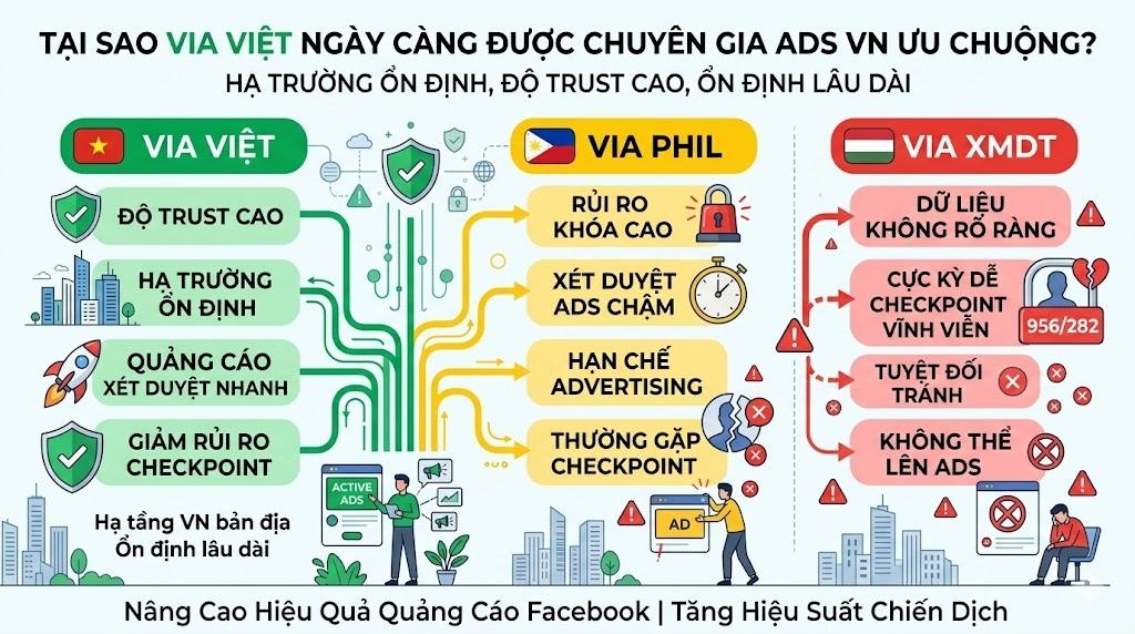 So sánh Via Việt và Via Ngoại cho Agency