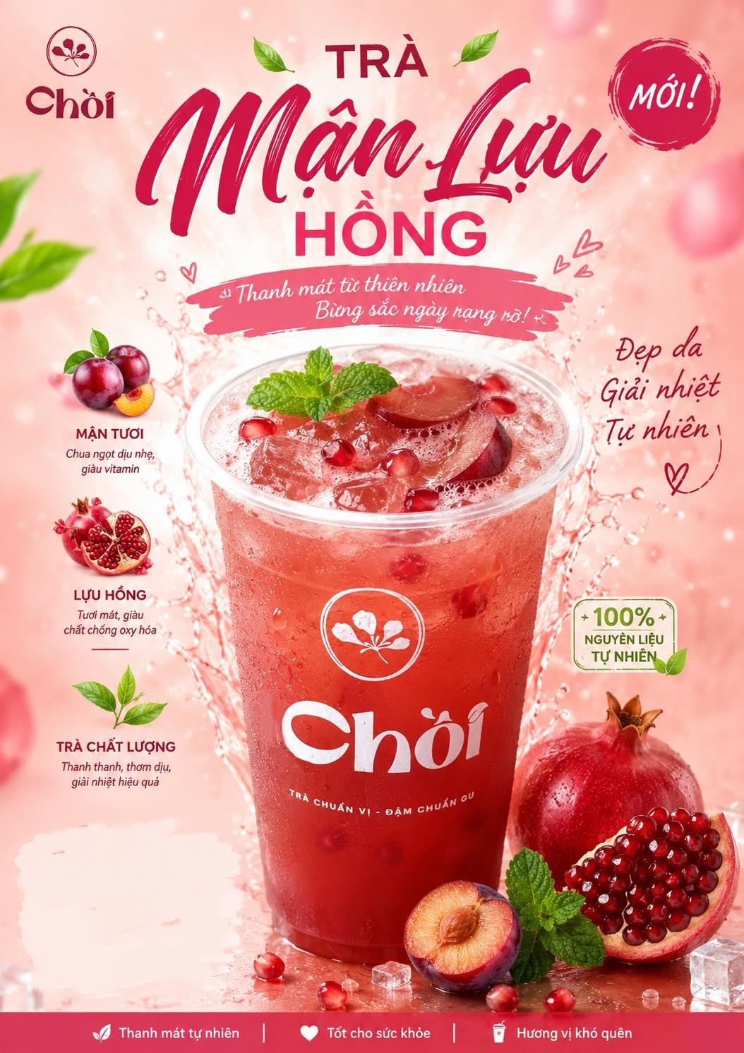 Trà mận lựu hồng