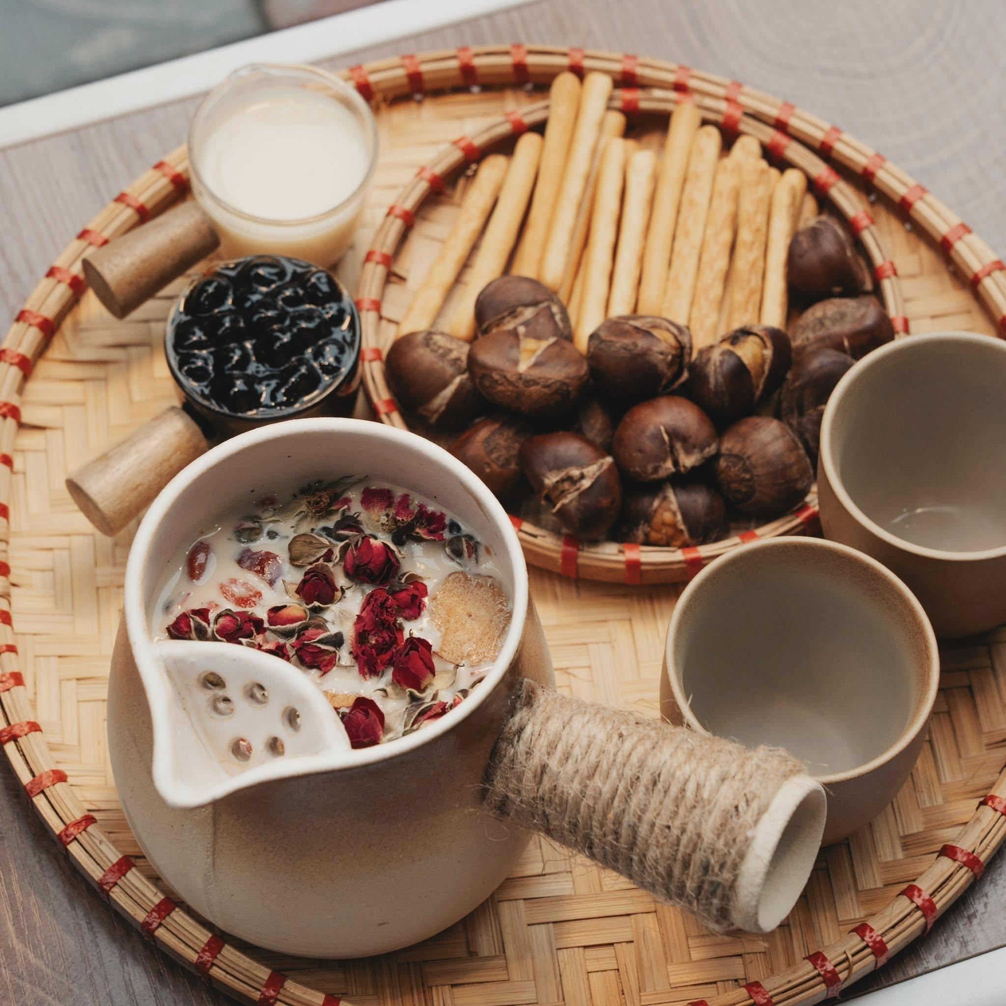 Set Trà sữa gạo matcha