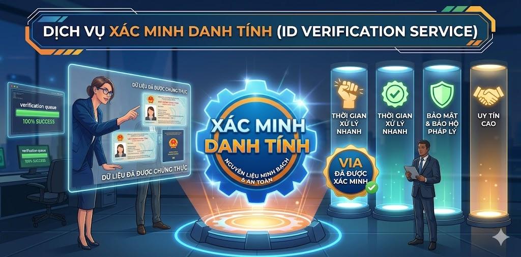 Via Xác Minh Danh Tính (XMDT) xịn có tích xanh trong chất lượng tài khoản