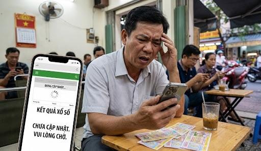 Phiền to&aacute;i khi tra cứu kết quả xổ số tr&ecirc;n trang web tải chậm