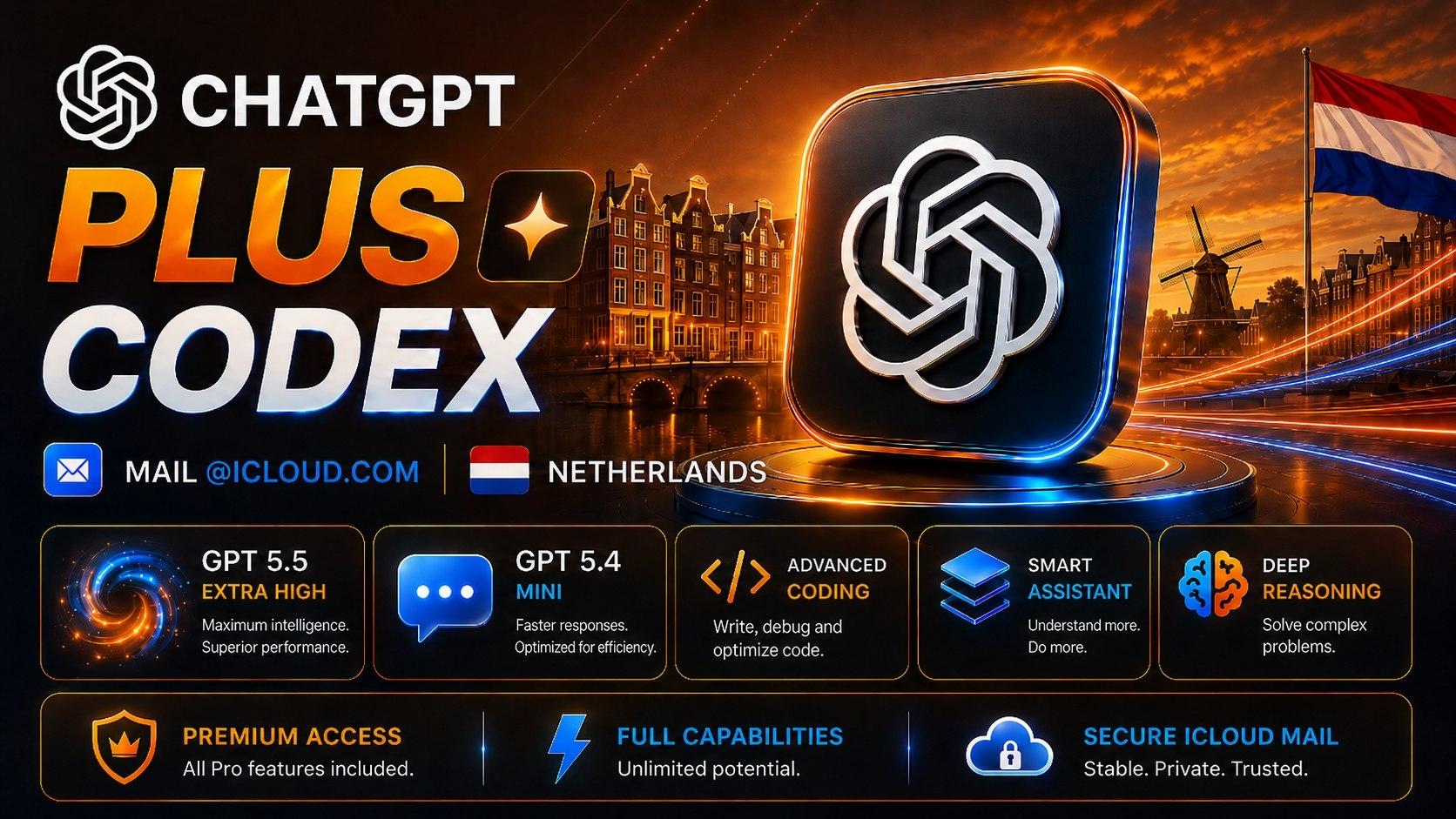 ChatGPT Plus Ideal - Mail icloud Trâu (BH24h)