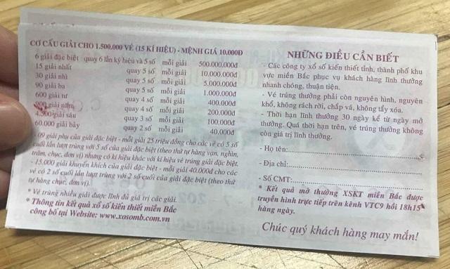 Thủ tục đổi vé số trúng thưởng XSMB hom qua an toàn