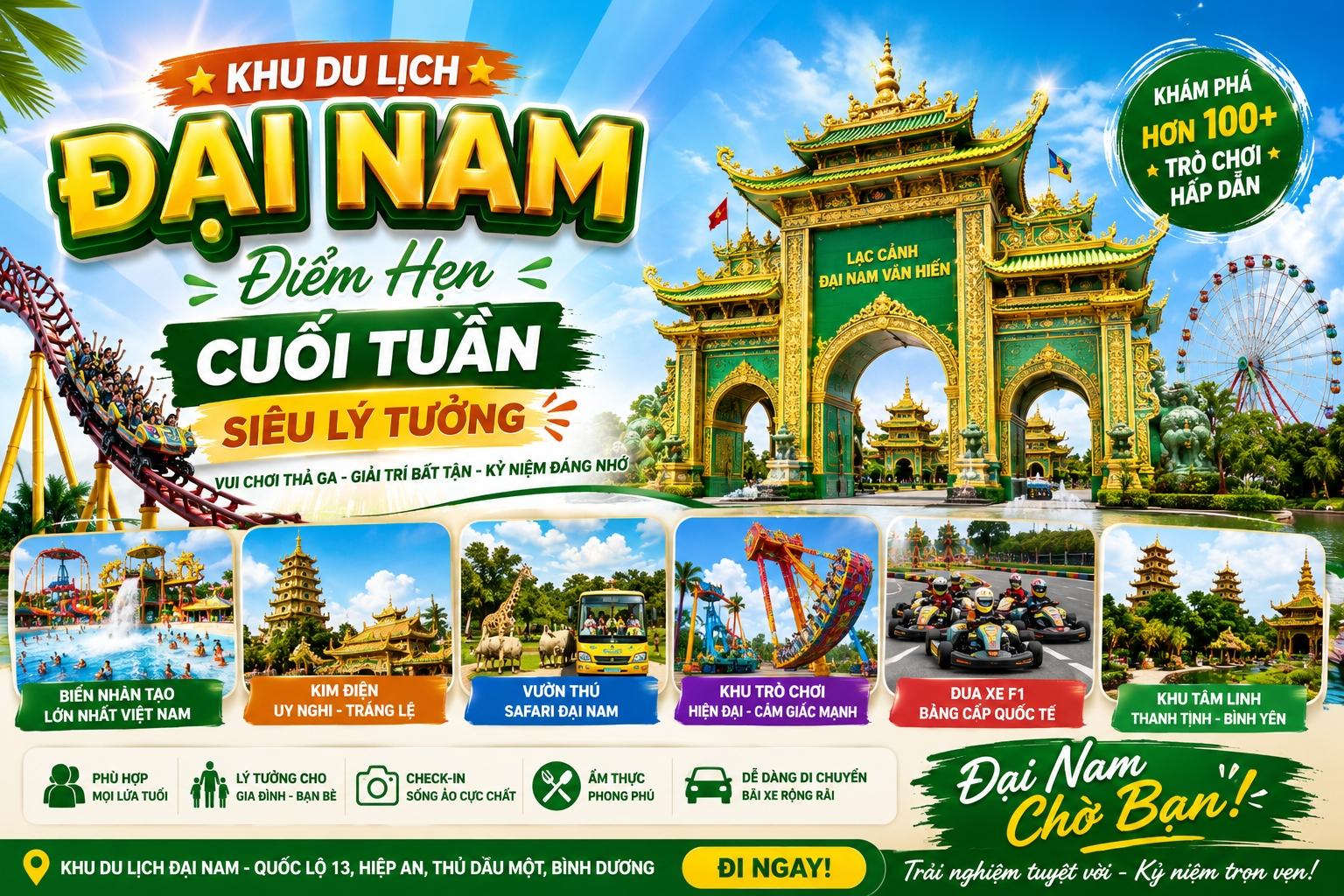 Khu Du Lịch Đại Nam - Điểm Hẹn Cuối Tuần Siêu Lý Tưởng