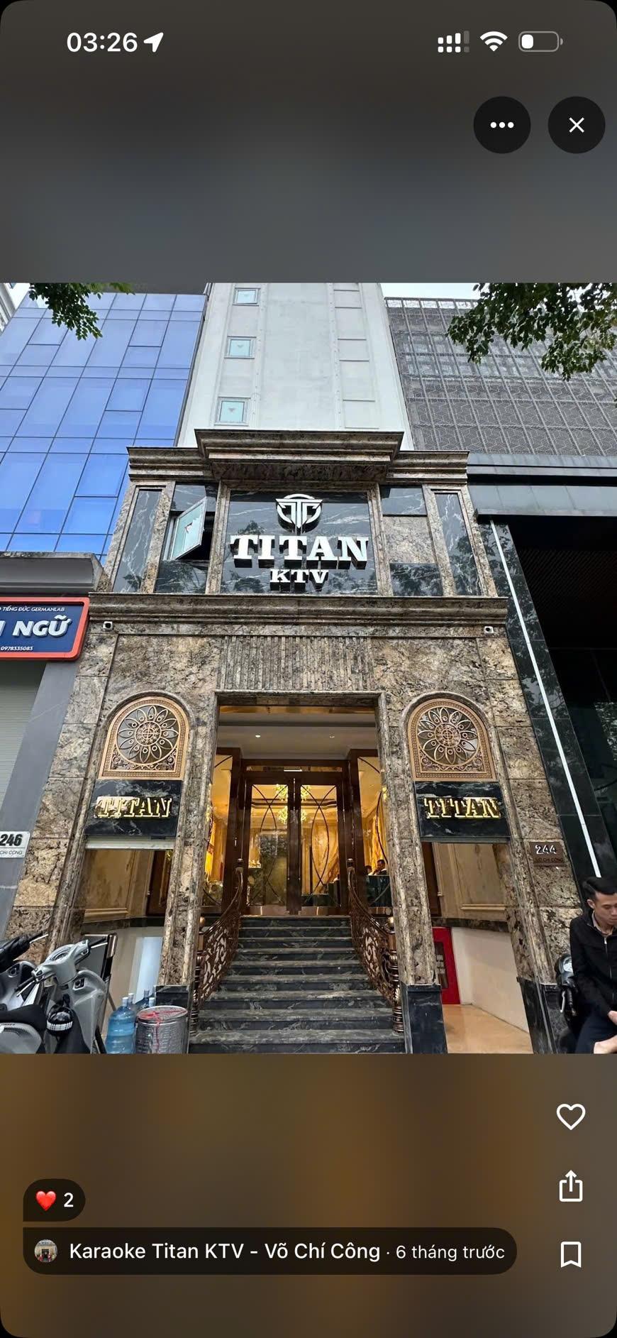 Karaoke Titan tại 244 Võ Chí Công, Hà Nội