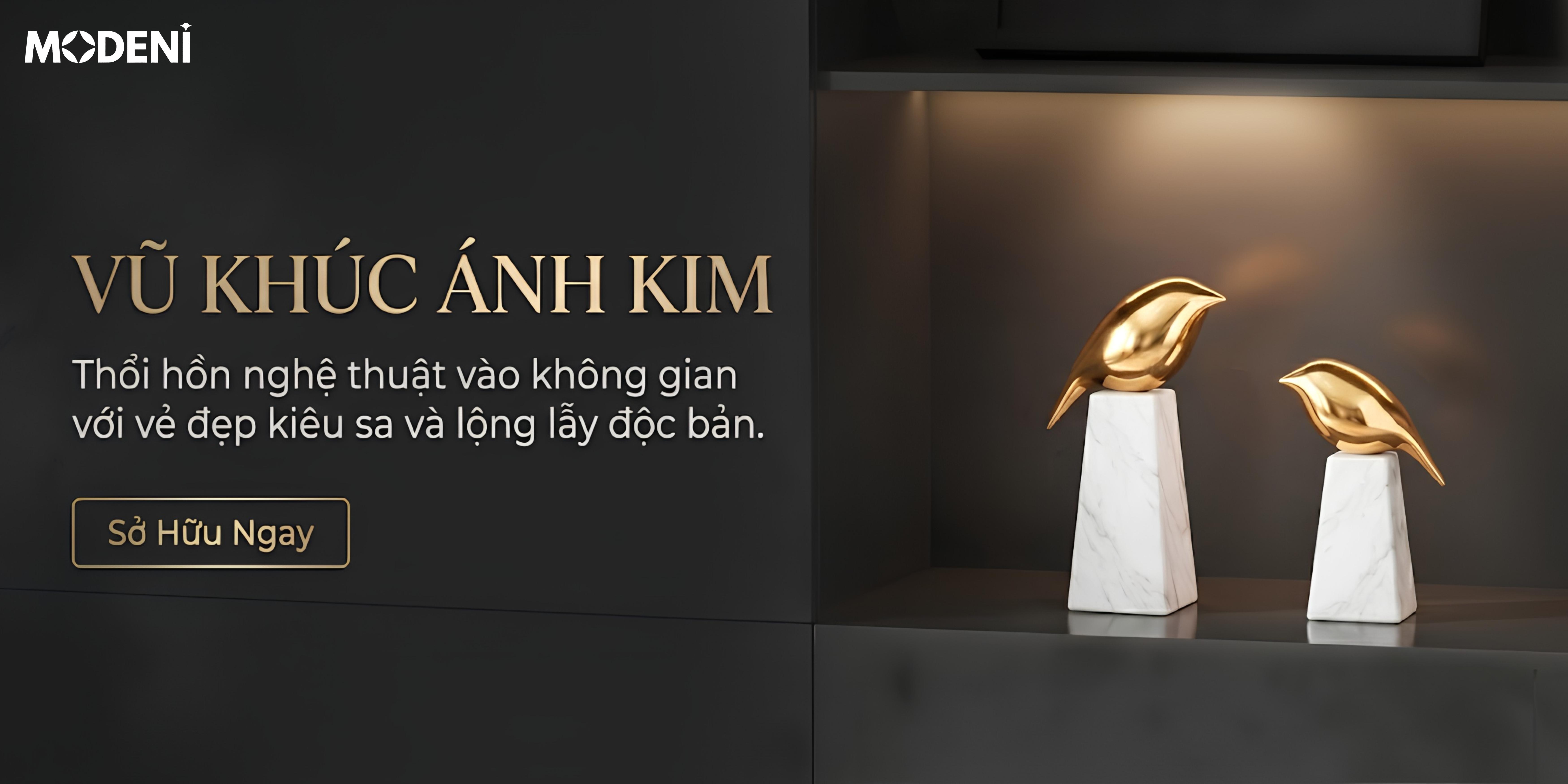 Tượng Chim Aurora trong không gian nội thất