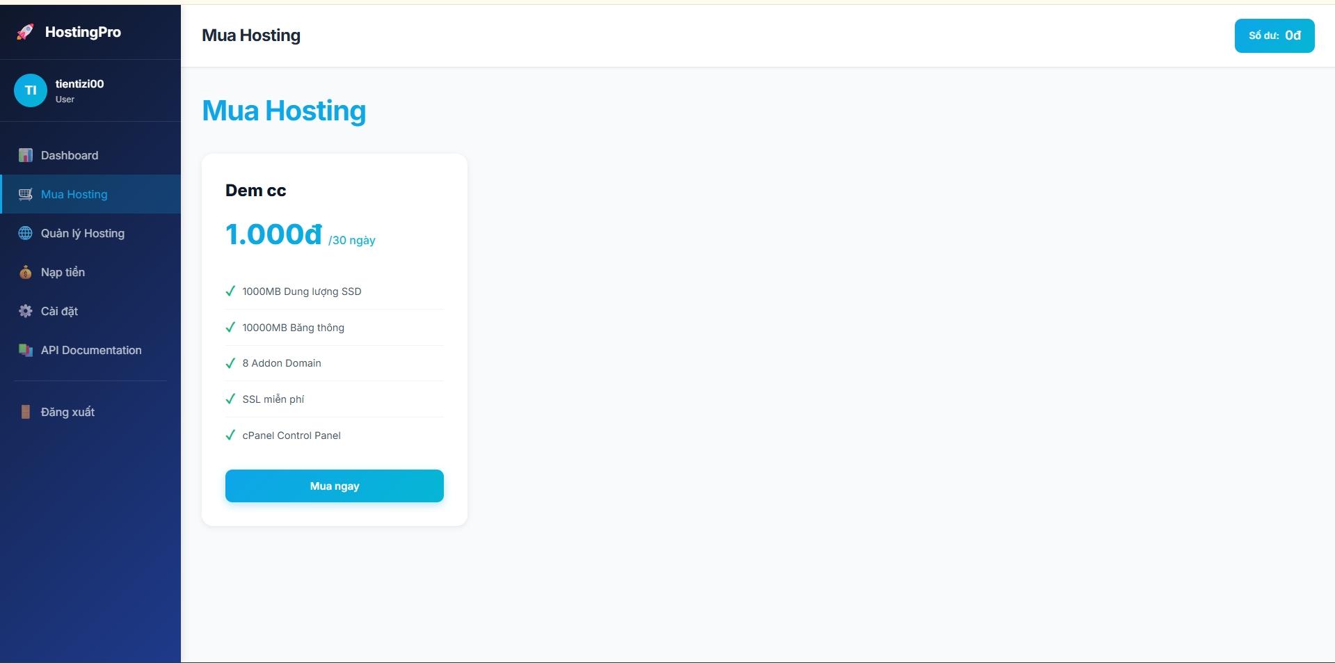 Share code bán hosting của dailysieure bán 30k